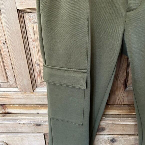The Essential Slim by Anthropologie 4 Olive Green Cargo Pants Slacks - Picture 7 of 11